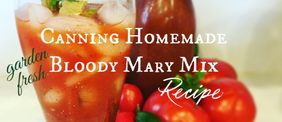Canning homemade bloody mary mix,
