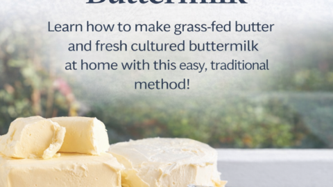 Fresh homemade butter on a wooden board.