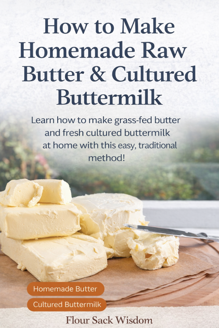 How to Make Homemade Raw Butter & Cultured Buttermilk