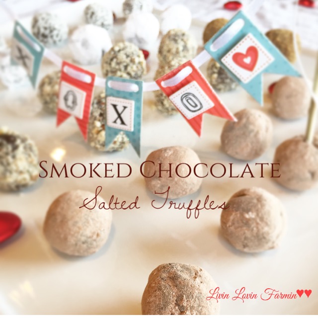 Smoked Chocolate Salted Truflles | Homemade | livinlovinfarmin