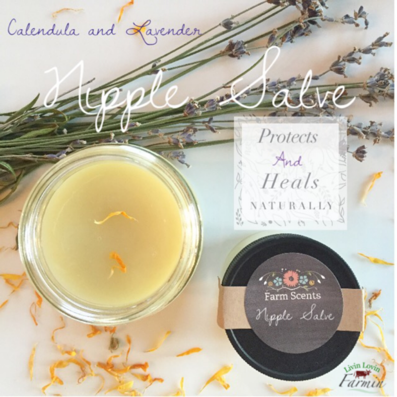 Homemade salve made with natural ingredients in a small jar.