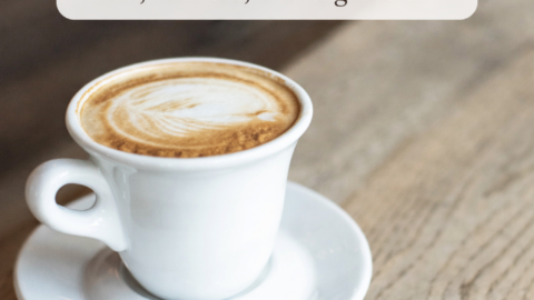 Homemade coffee creamer being poured into a cup of coffee.