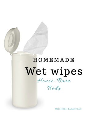 homemade wet wipes | Millhorn Farmstead
