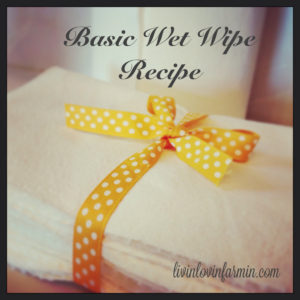 Basic wet wipe recipe