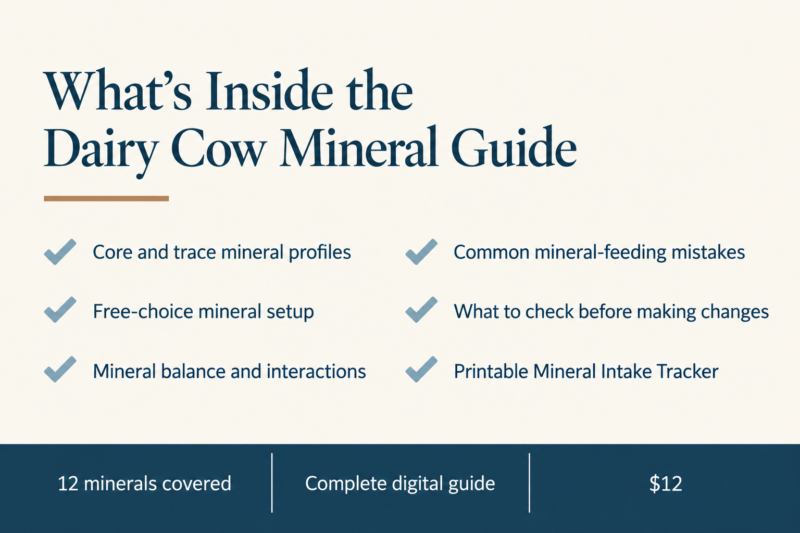Inside the mineral dairy cow guide